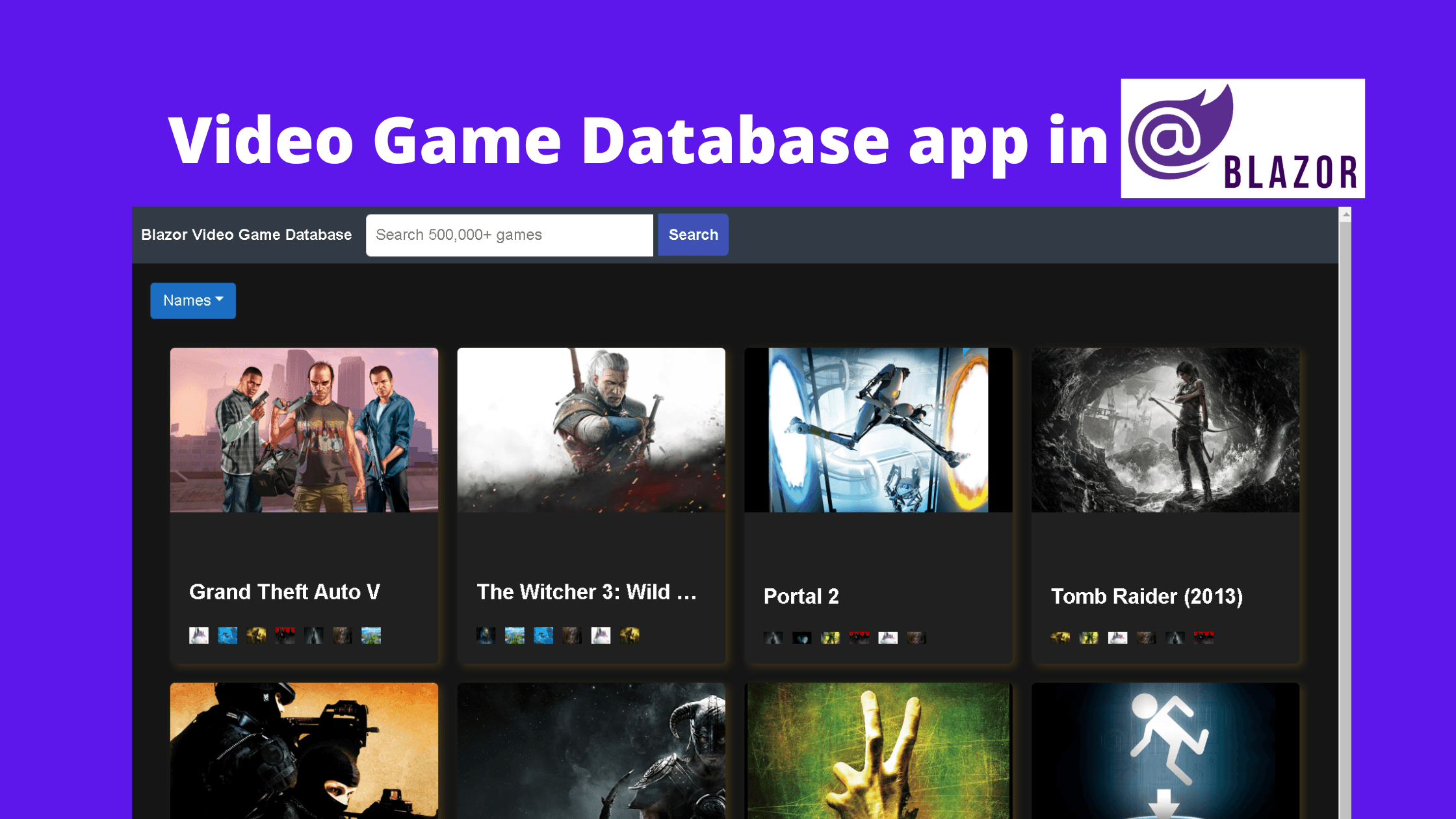 How to create a Game Database Website with Blazor